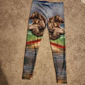 Rare Yizzam Surf Koala Beach Catch Waves Surfing silk Leggings Yoga pants Size M